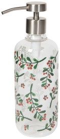 Winterberry Christmas Glass Soap Pump