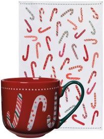 Merry Mints Christmas Mug and Dishtowel Set