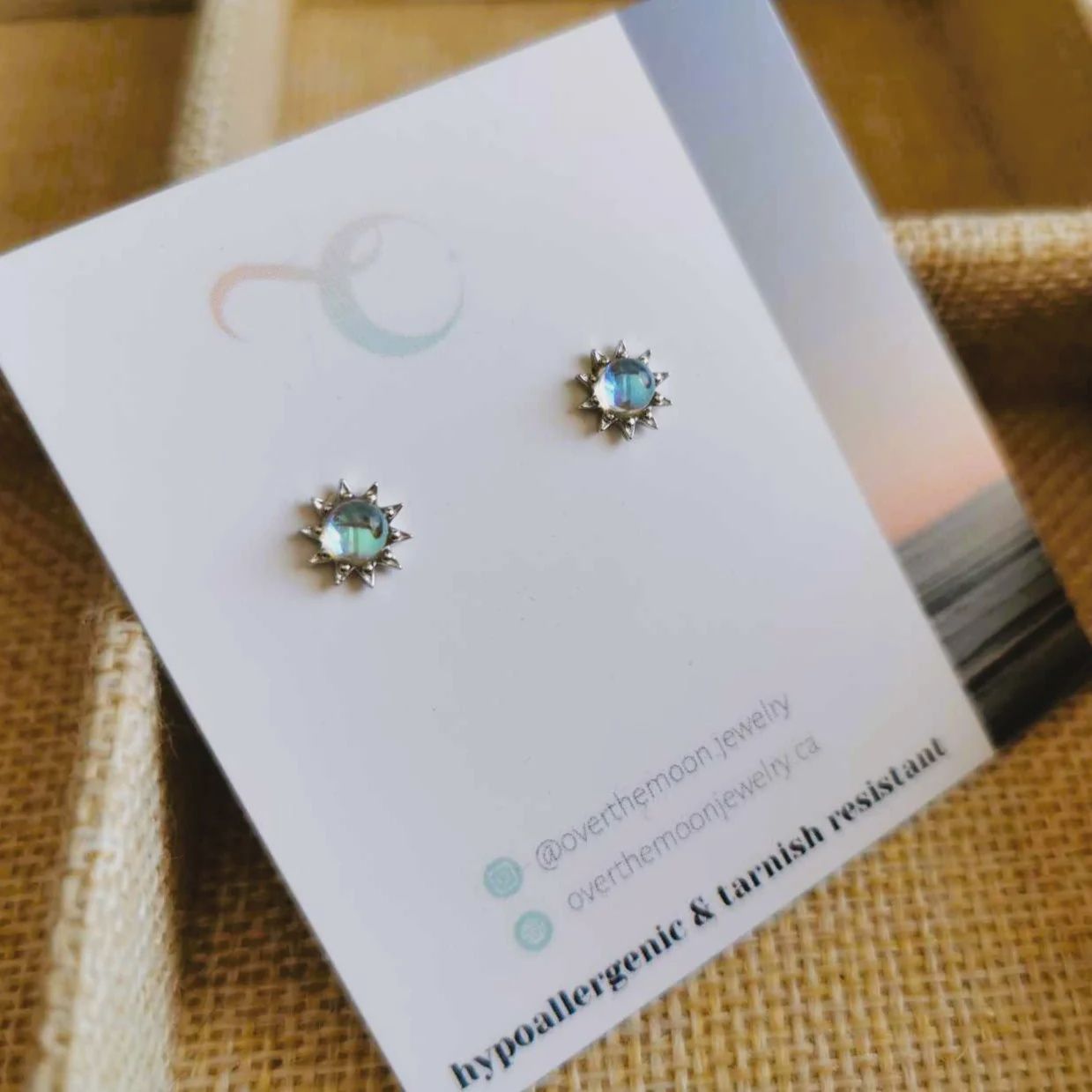 Moonstone Studs