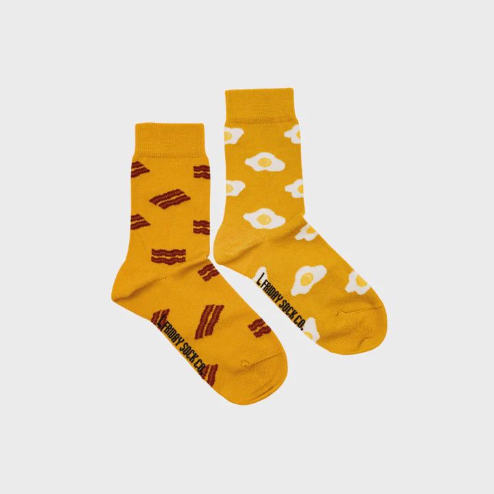 Kid&#39;s Bacon &amp; Eggs Yellow Socks