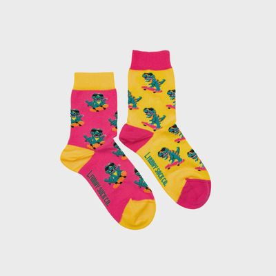 Kid&#39;s Dinos on Skateboards Socks