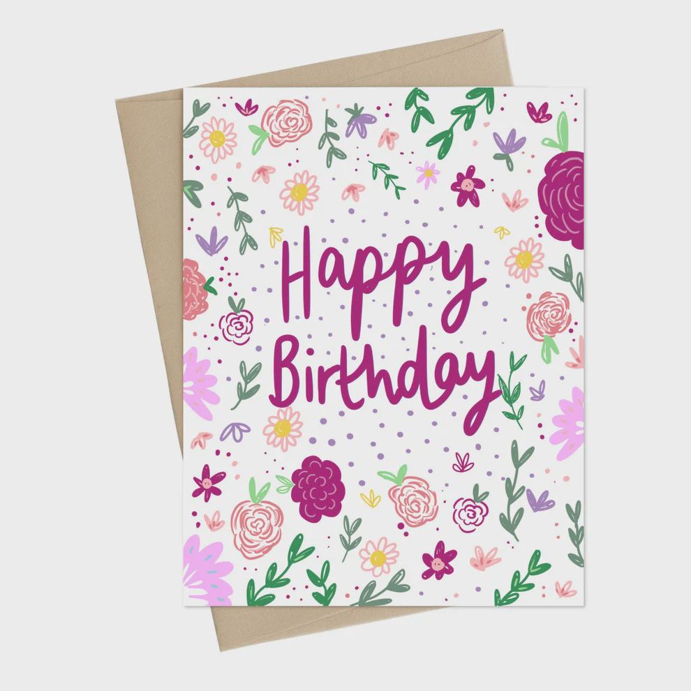 Spring Flowers Happy Birthday