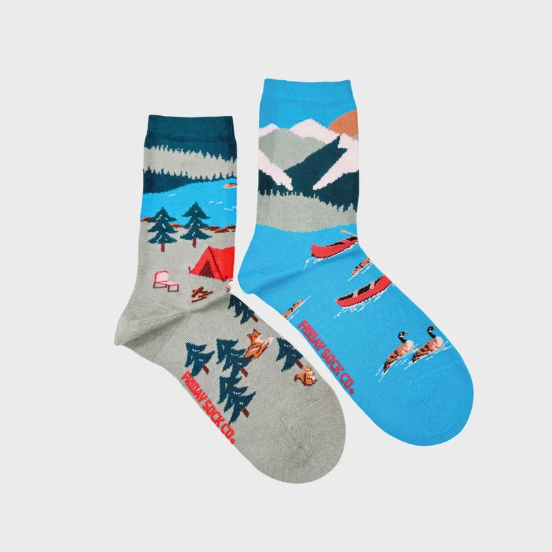 Women's Canada Mountain Scene Socks