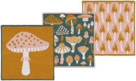 Mushroom Gems Knit Dishcloth Set of 3