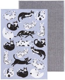 Dishtowel Set/2 Meow &amp; Furever