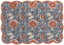 Dahlia Block Print Kantha Placemat