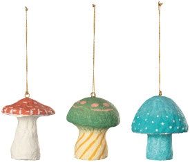 Ornament Mache Mushroom Gems