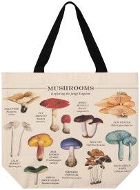 Bag Tote Fine Prnt Mushrooms