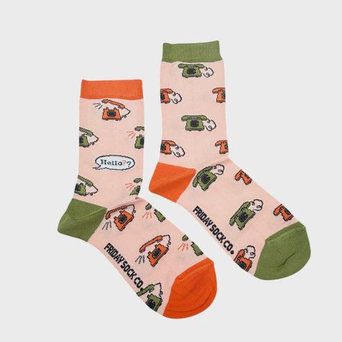 Women&#39;s Vintage Phone Socks