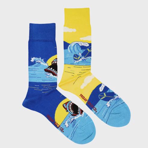 Men&#39;s Shark &amp; Surfboard Socks