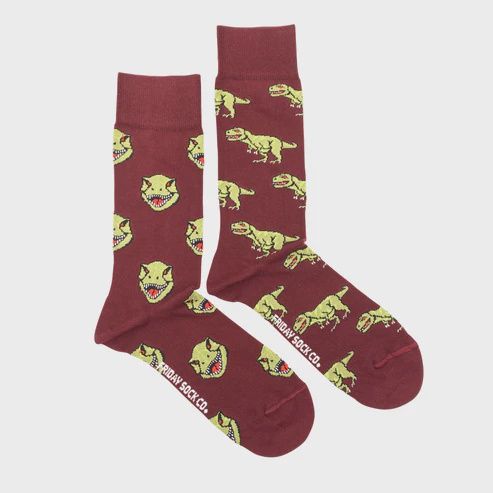 Men's Dino Face &amp; Side Socks