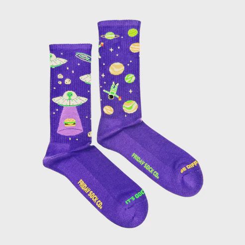 Men&#39;s Alien &amp; Fast Food Athletic Socks