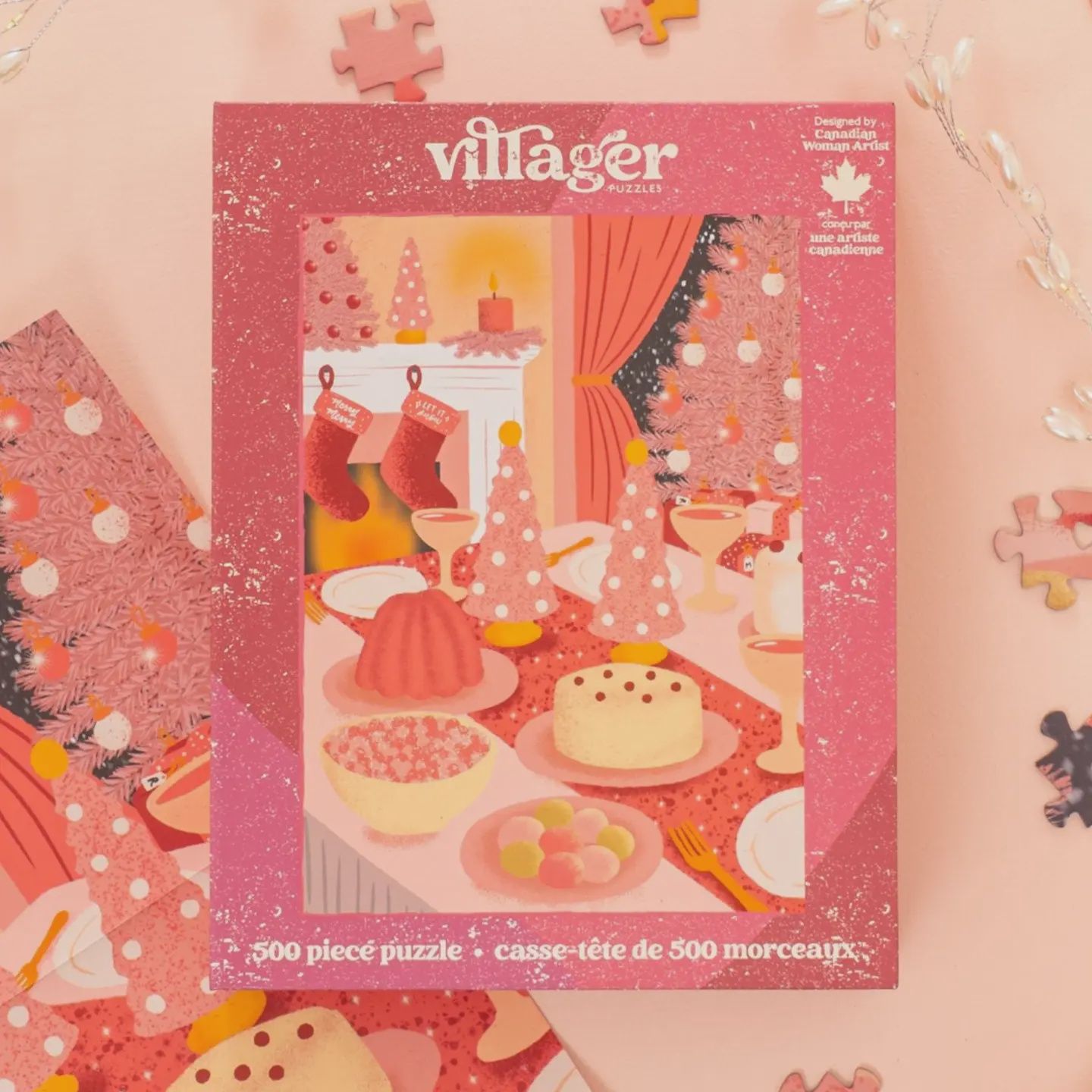 Pink Christmas | 500-Piece Puzzle