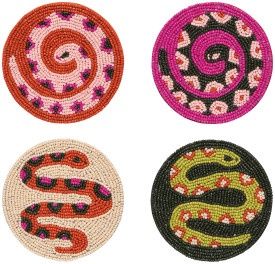 Gardenland Beaded Coasters Set of 4