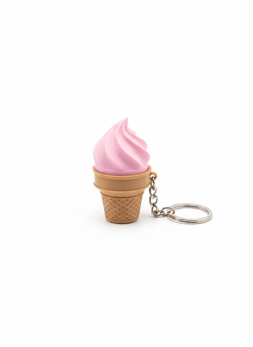 Ice Cream Keychain Clicker, Colour: pink