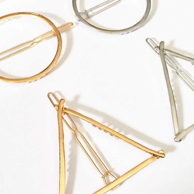 Sunday Hair Clips, Colour: Gold, Design: Circle