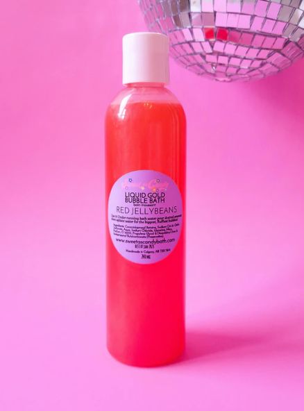Liquid Gold Bubble Bath, Scent: Red Jelly Bean