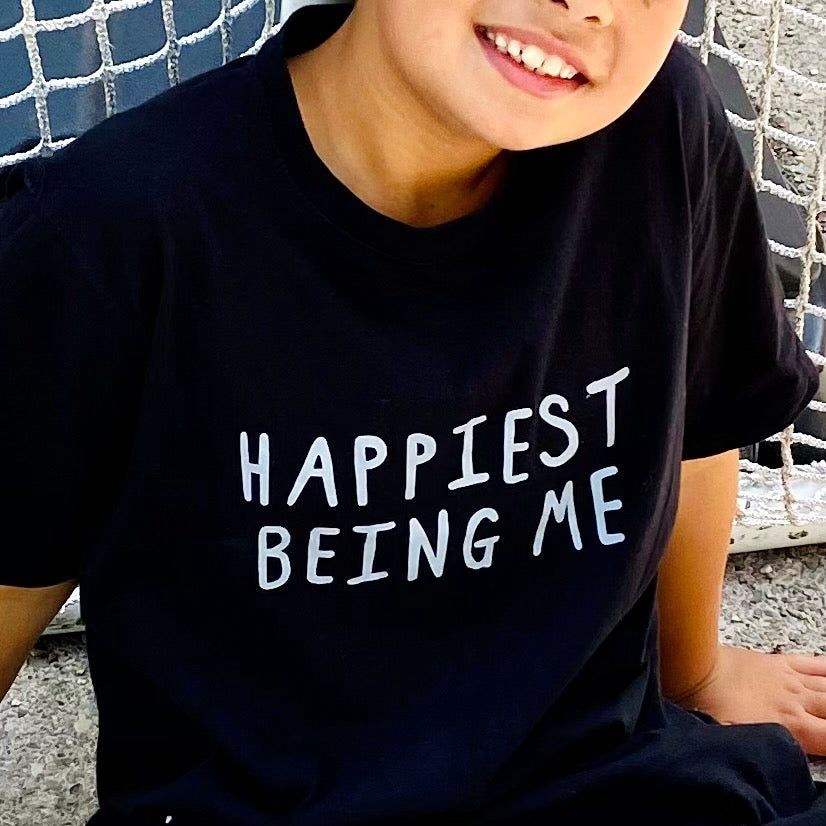 T-shirt Kids, Colour: BLACK, Design: Being Me, Size: 2