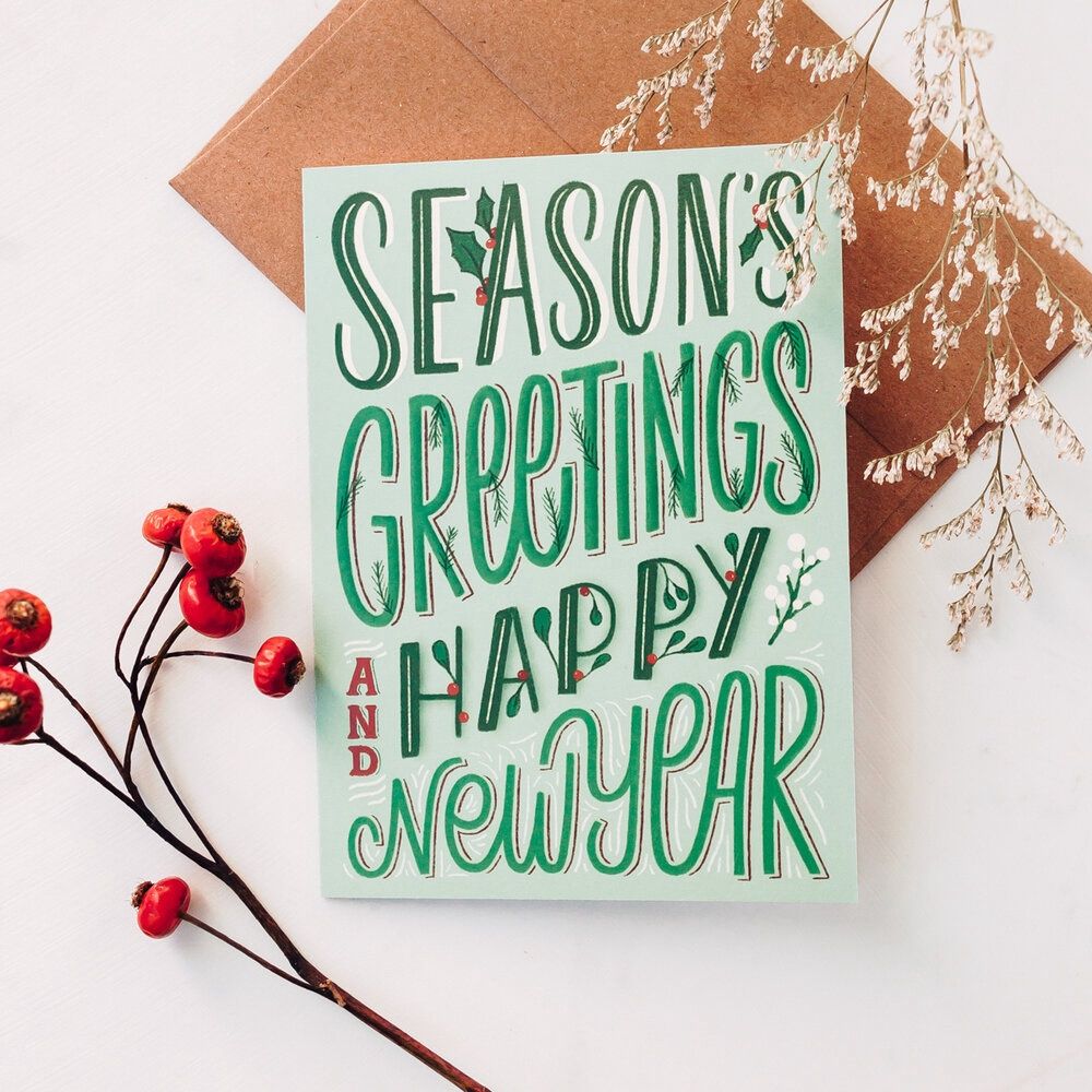 Season's Greetings Card Set, Quantity: Set of 5