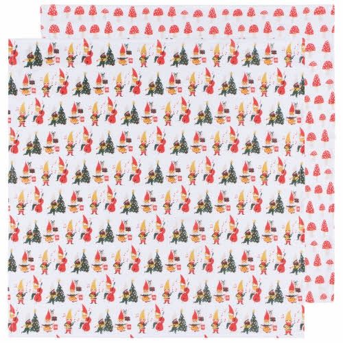 Set of 2 Tea Towel Floursack, Design: GnomeForHoliday