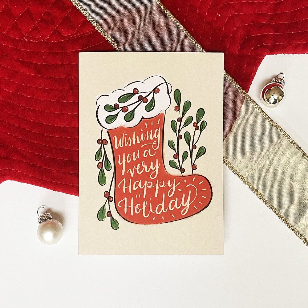 Holiday Stocking Card Set, Quantity: Set of 5