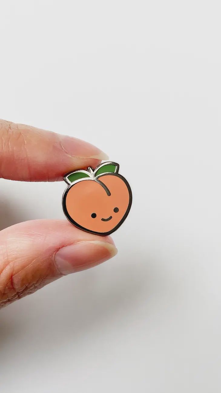Tiny Fruit Pins, Design: Peach