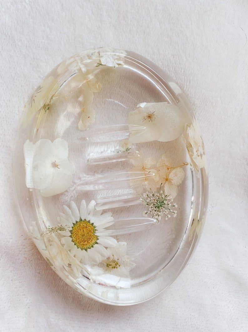 Soap Dish, Design: white floral