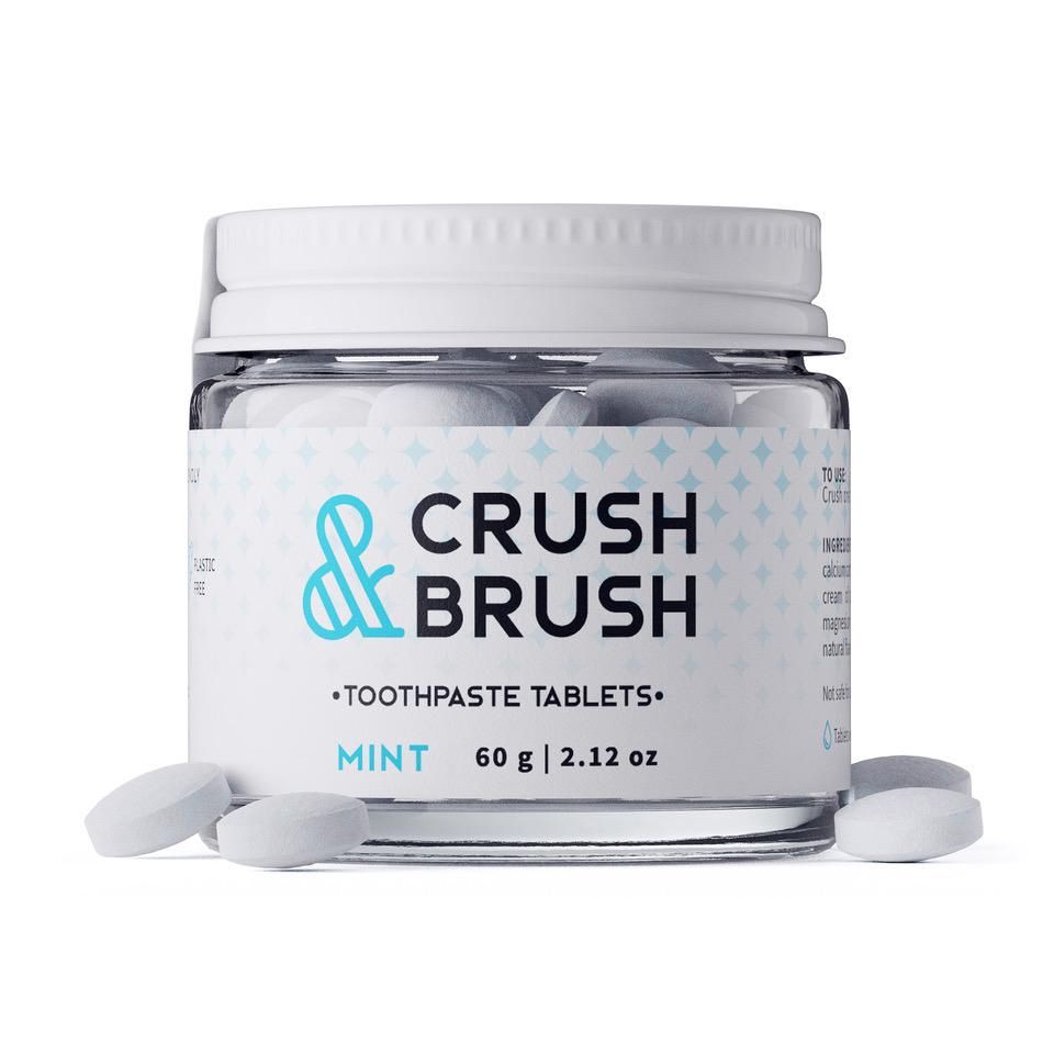 Crush &amp; Brush MINT GLASS JAR, Colour: Mint