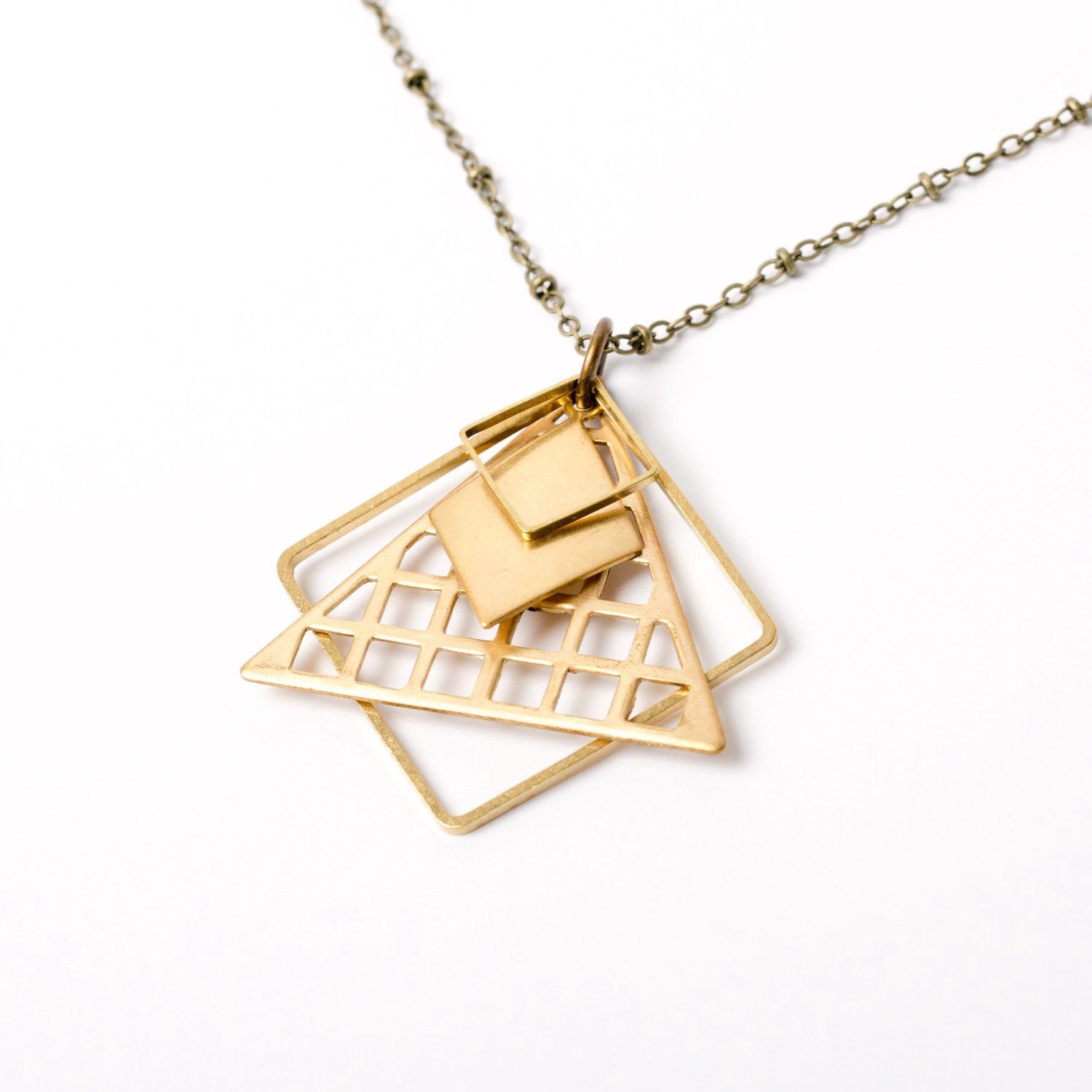 Shape Shifter Necklace, Desc: Gold (Brass)
