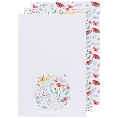 Set/3 Tea Towels, Design: Bakers Flour Morning Meadow