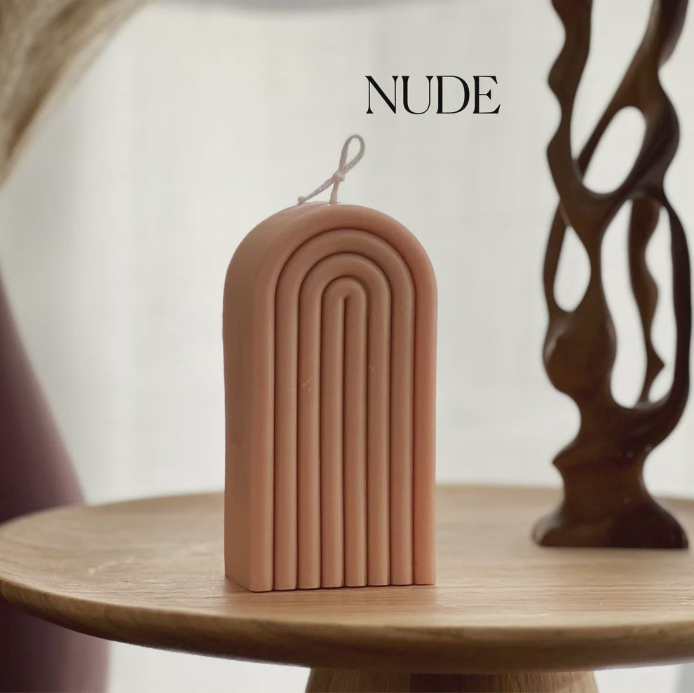 Arch Rainbow Candle, Colour: Nude