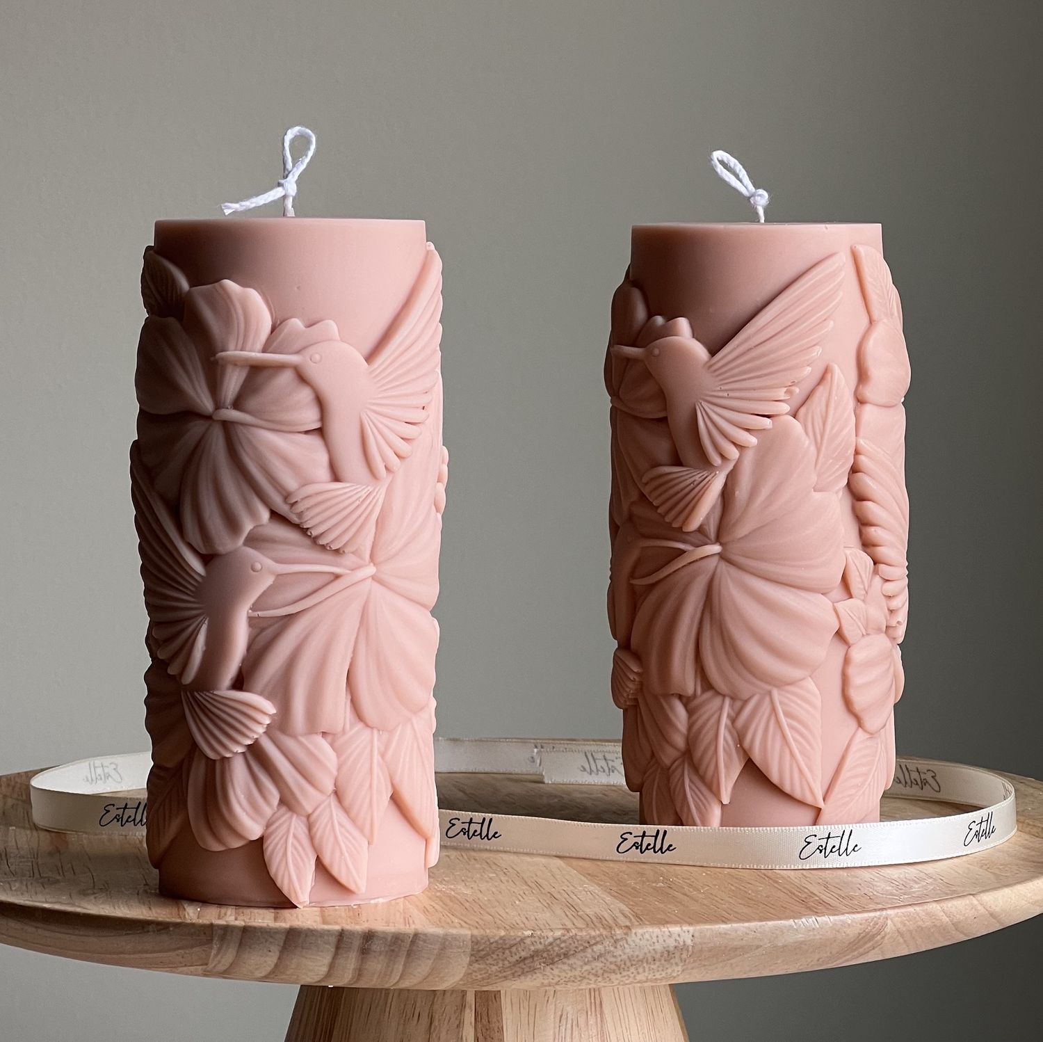 Pillar Colibri Candle, Colour: Nude