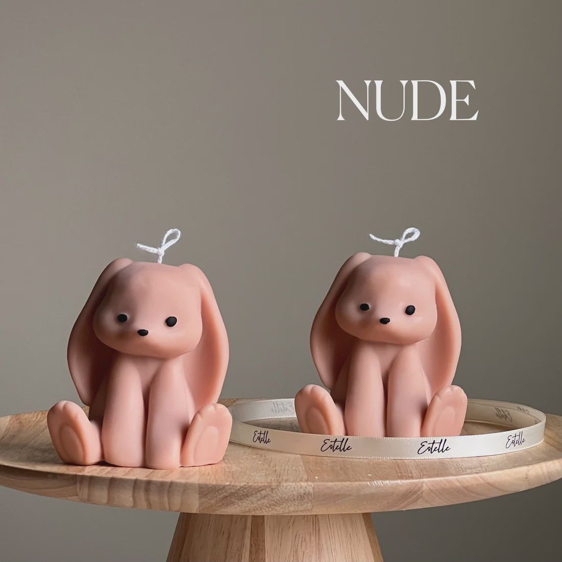 Cute Rabbit Candle, Colour: Nude
