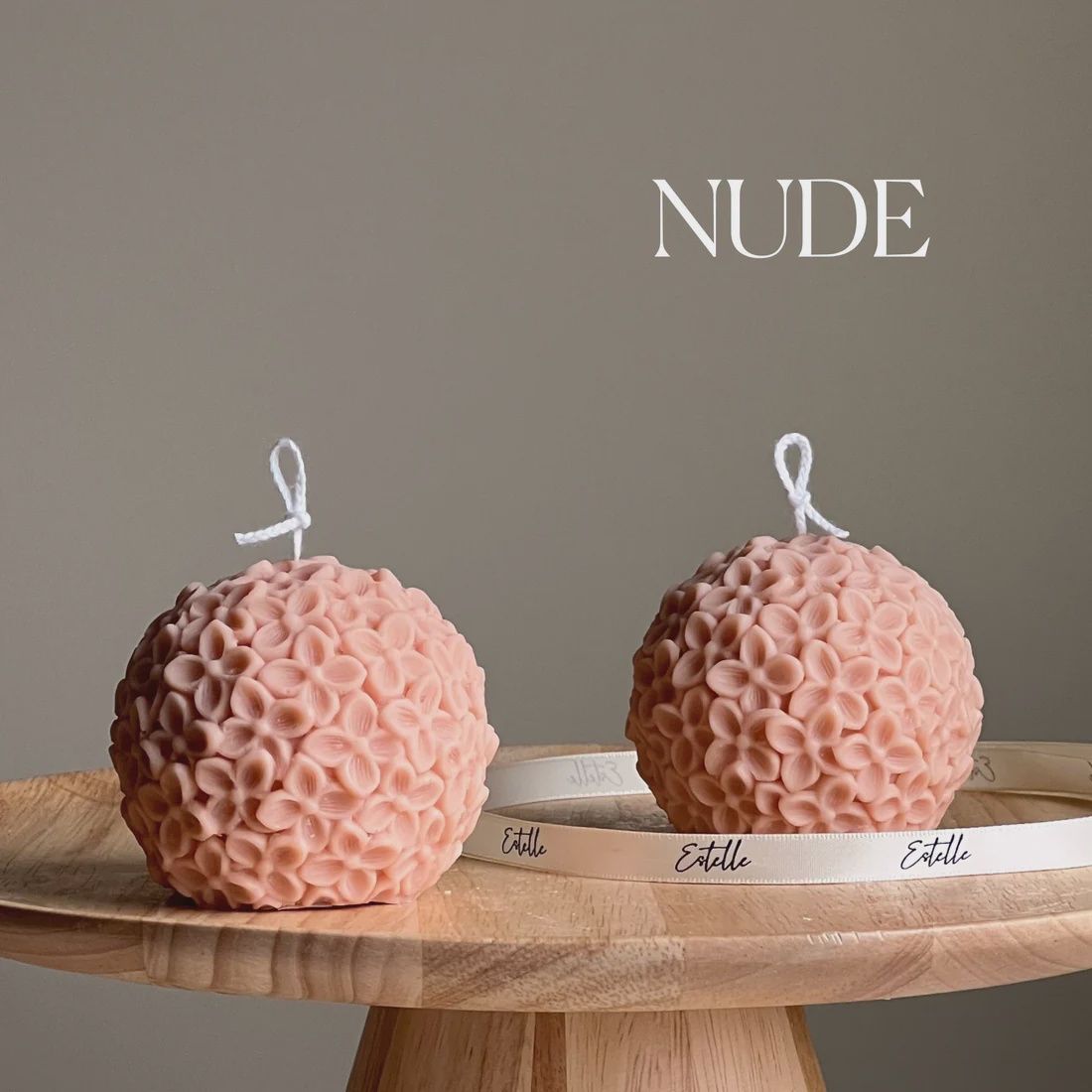 Cute Violet Ball Candle, Colour: Nude