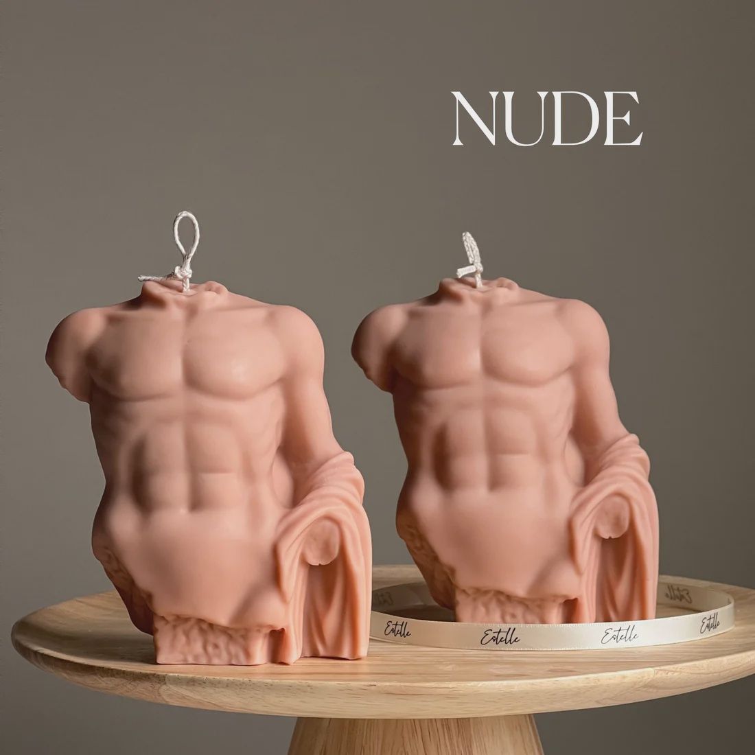 Apollo Candle, Colour: Nude