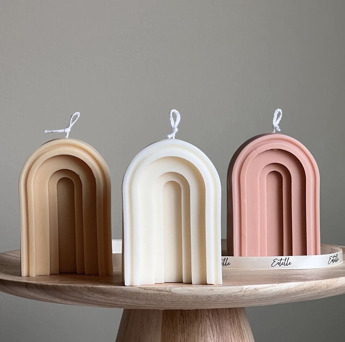 Arch Candle, Colour: Nude