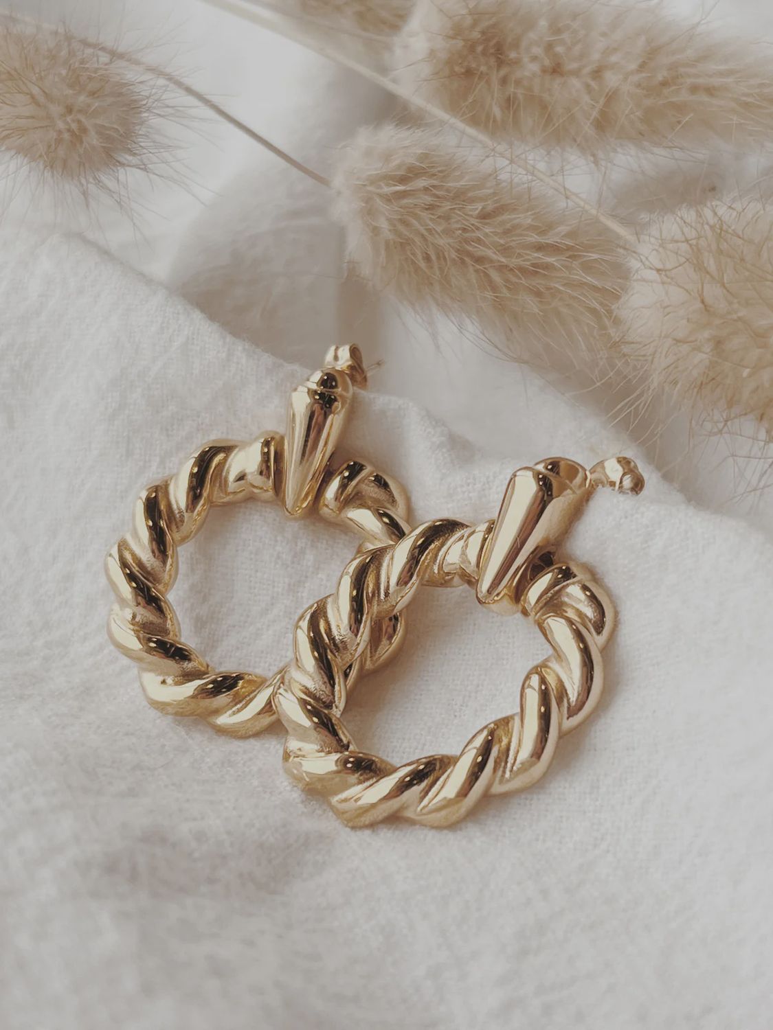 Chlo Statement Earrings, Colour: Gold