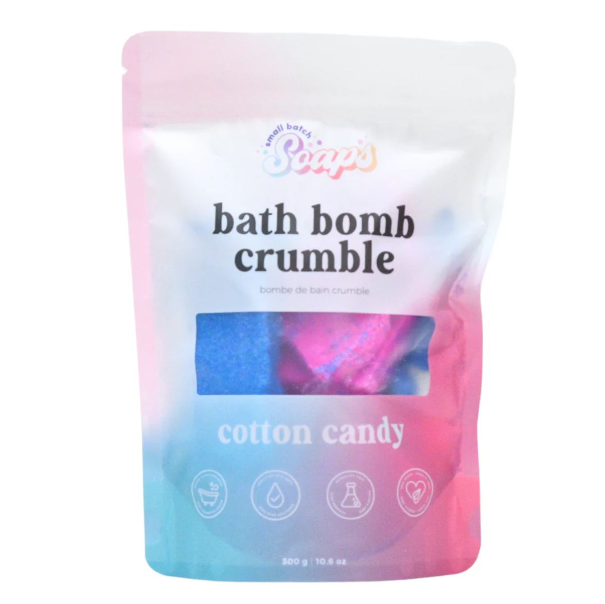 Cotton Candy Bath Bomb Crumble, Size: Full Size (300 g)