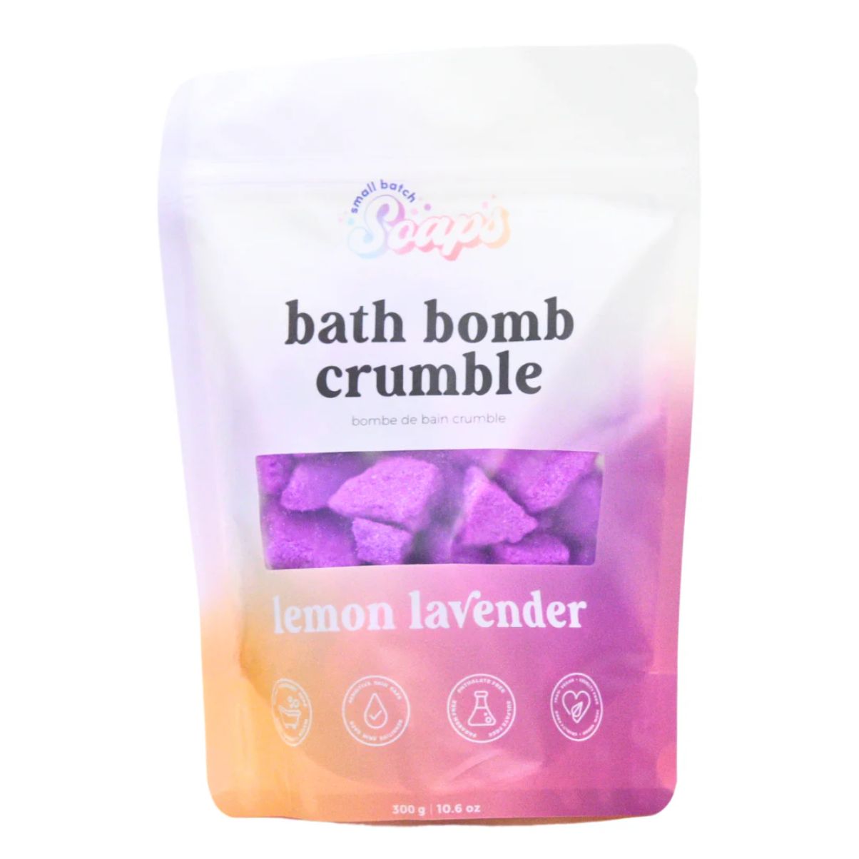 Lemon Lavender Bath Bomb Crumble, Size: Full Size (300 g)