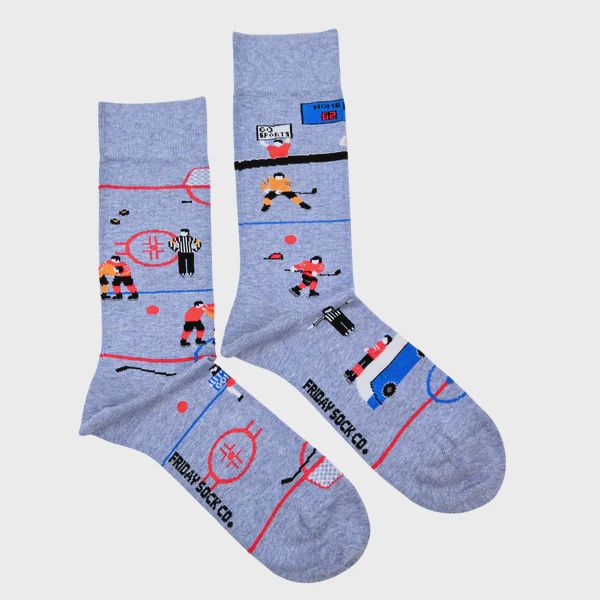 Men's Funny Hockey Scene Socks