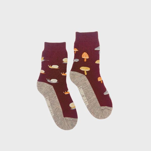 Kid's Mushroom Merino Wool Socks