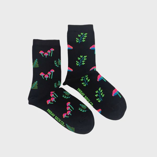 Women's Neon Mushroom Socks