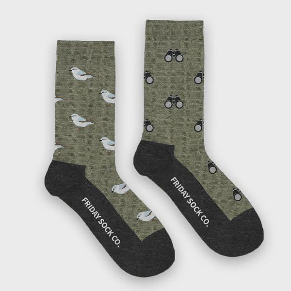 Men’s Bird &amp; Birdwatching Merino Wool Socks