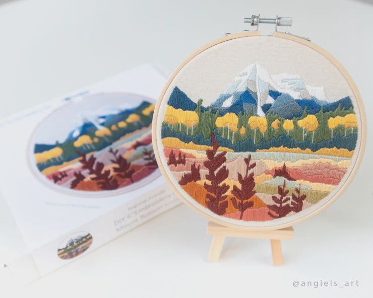 Mount Robson Autumn -DIY Embroidery Kit
