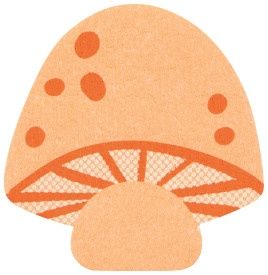 Mushroom Shaped Swedish Dishcloth