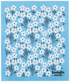 Bouquet Blue  Swedish Dishcloth