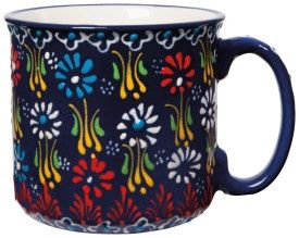 Hand-painted Turkish Mug - Evani Azure