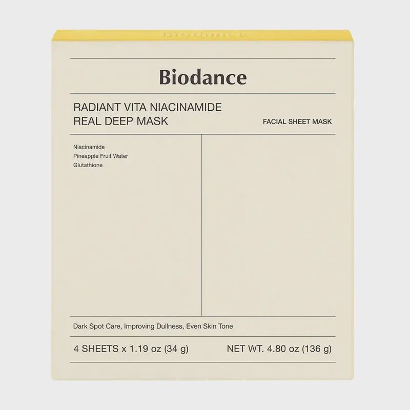 Biodance Radiant Vita Niacinamide Real Deep Mask 34g