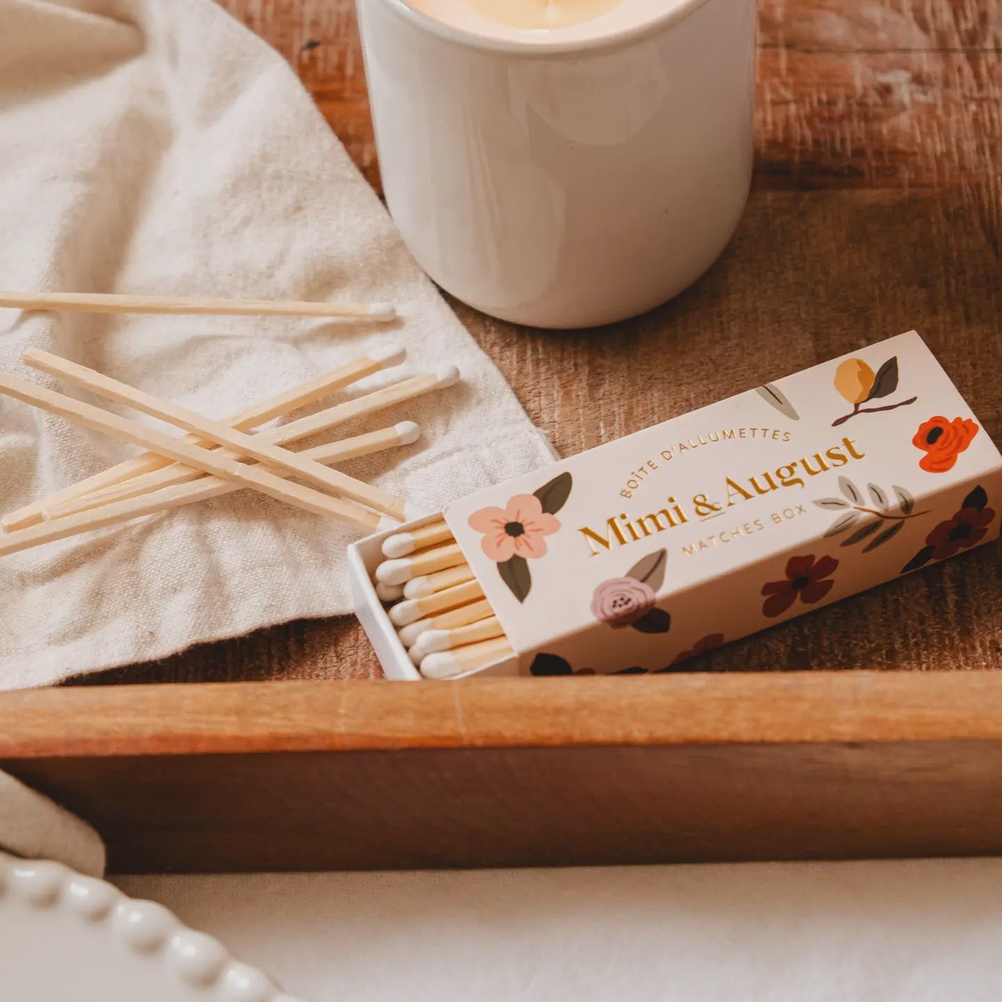 Mimi Floral Matchbox - 30 Sticks