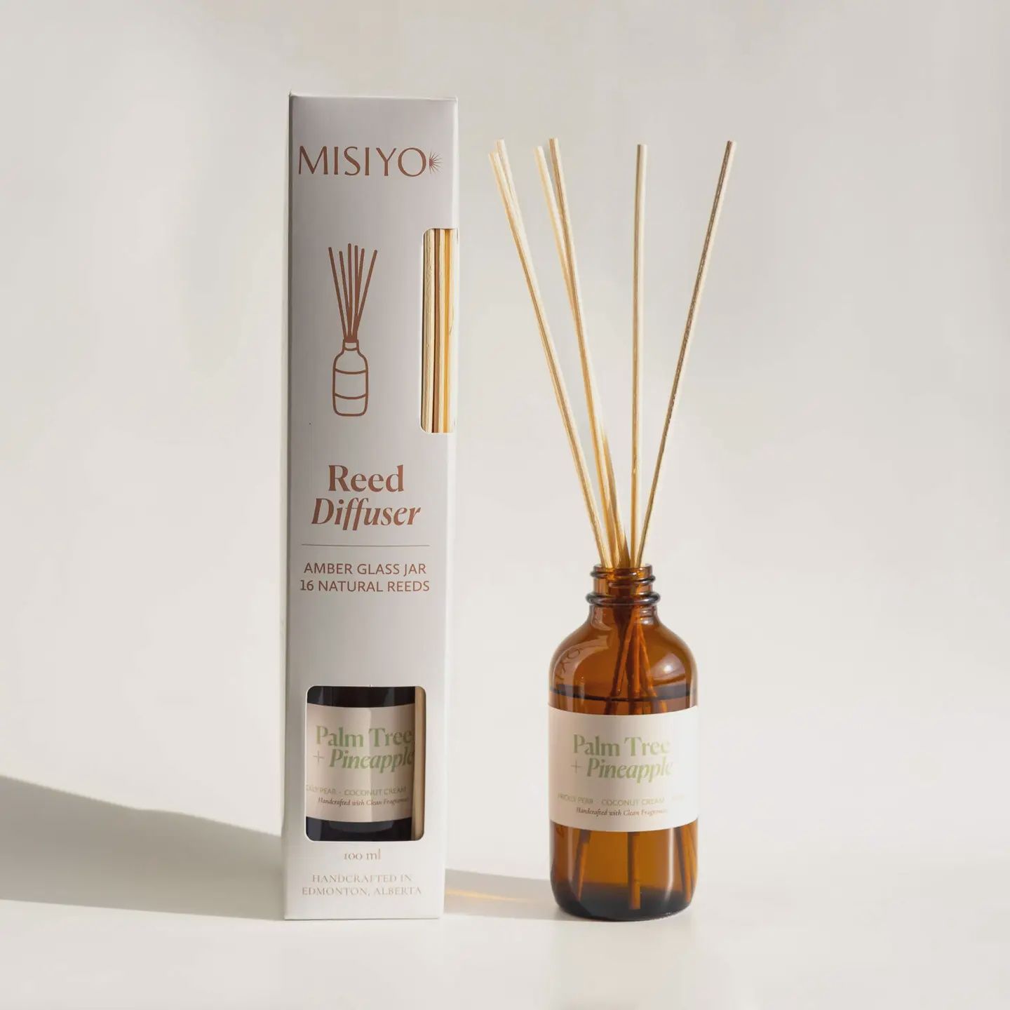 Palm Tree + Pineapple | Clean Reed Diffuser | Diffuser Set (with box + reeds)